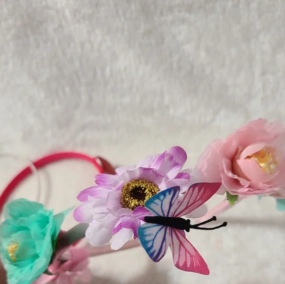 4Pc Hair accessories headband flowers, Leopard print,  hearts, (1) Bari Lynn - Picture 9 of 10